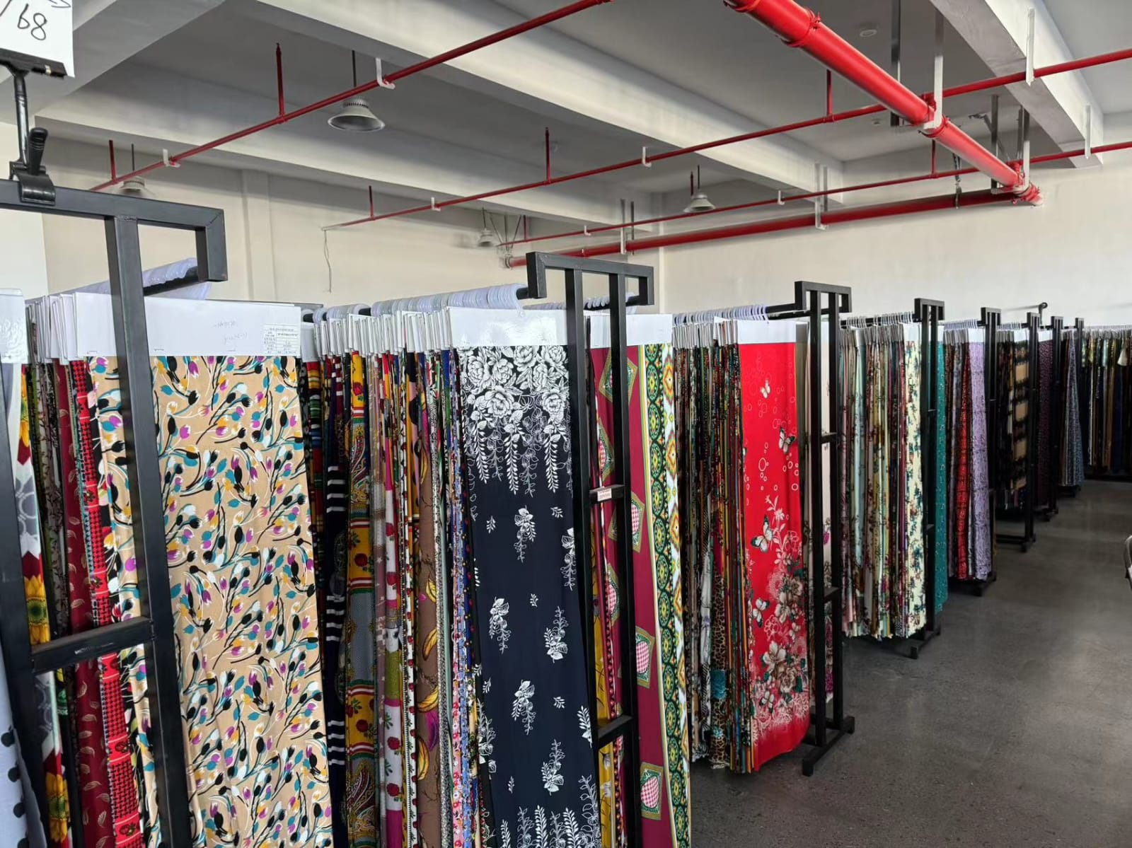 Organized showroom displays