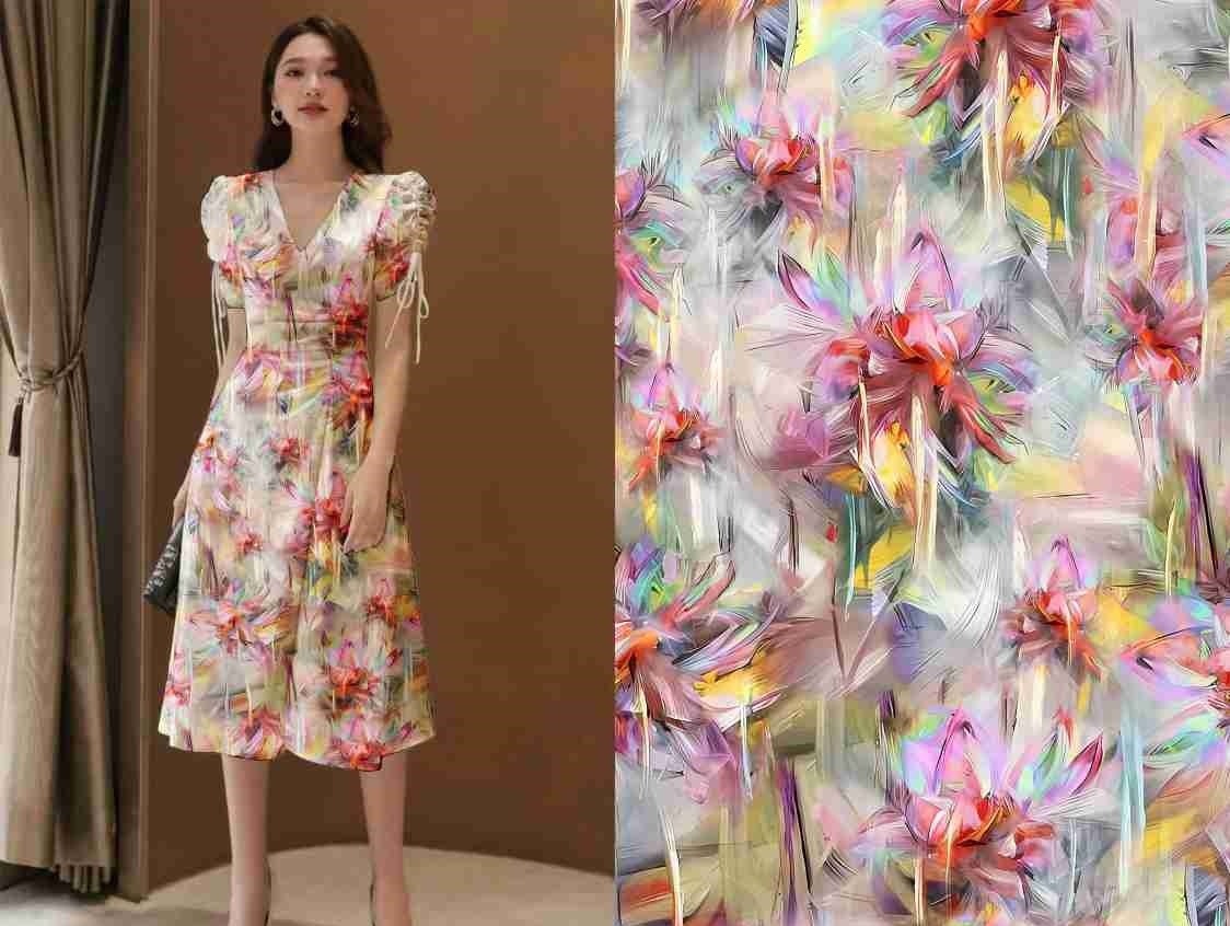 Dimensional Feather Flora - Fabric showcase